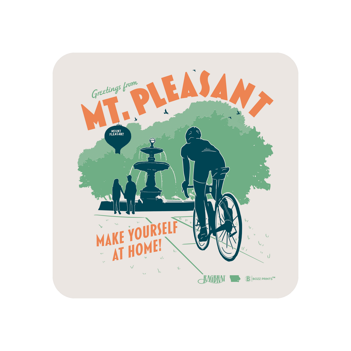 Mt. Pleasant RAGBRAI LI Sticker