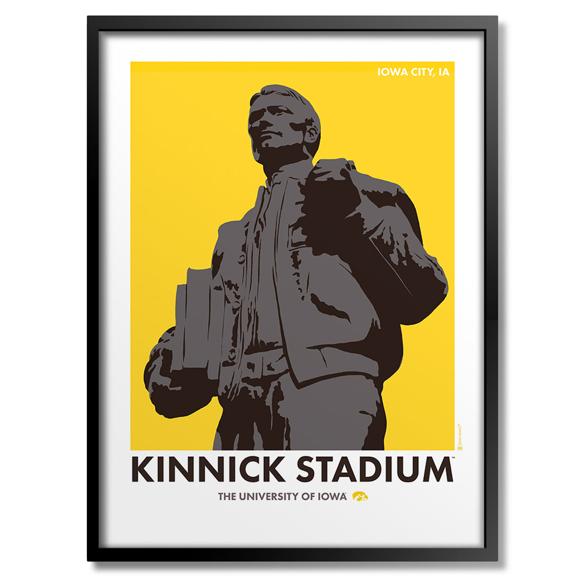 University of Iowa Kinnick Stadium Statue Print