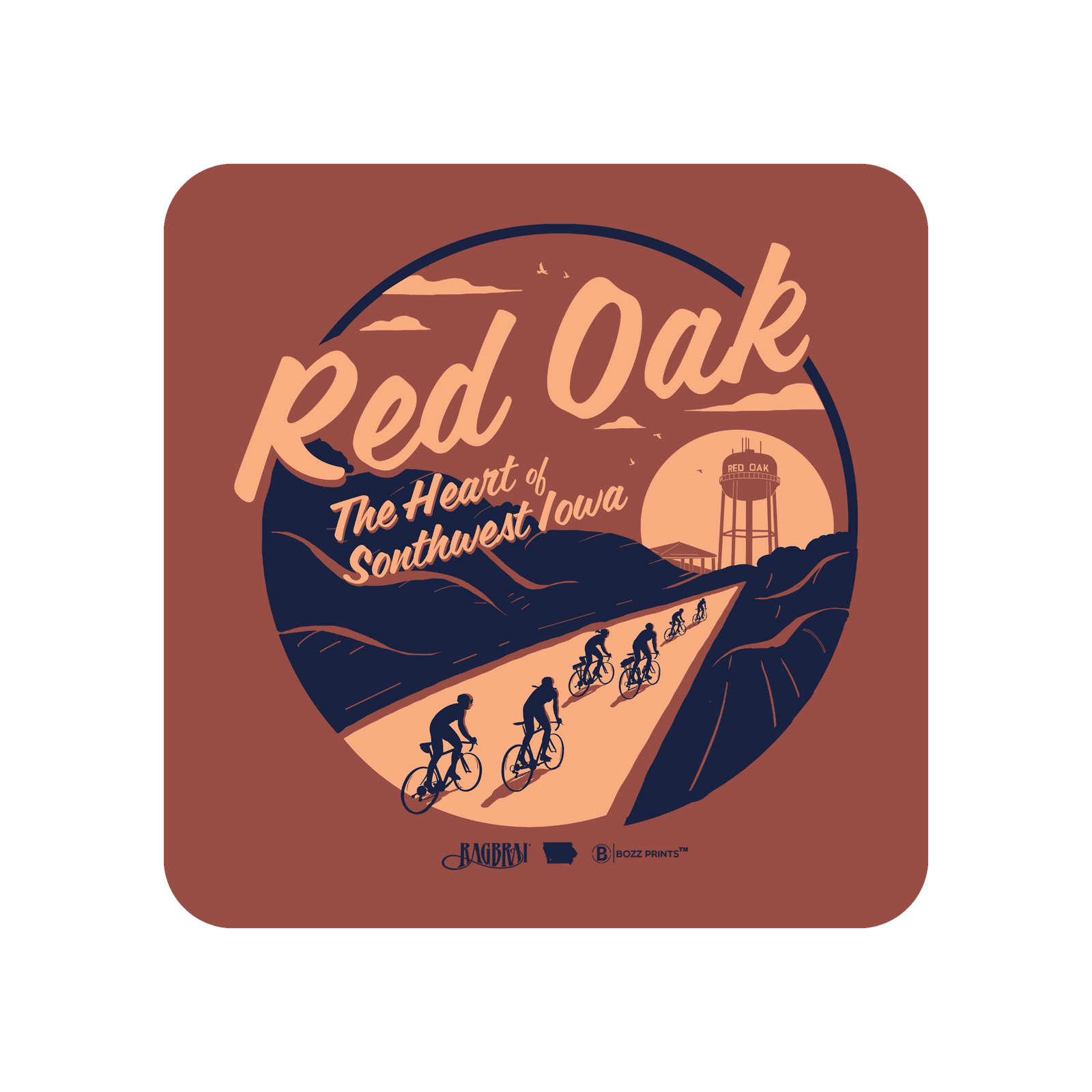 Red Oak RAGBRAI LI Sticker