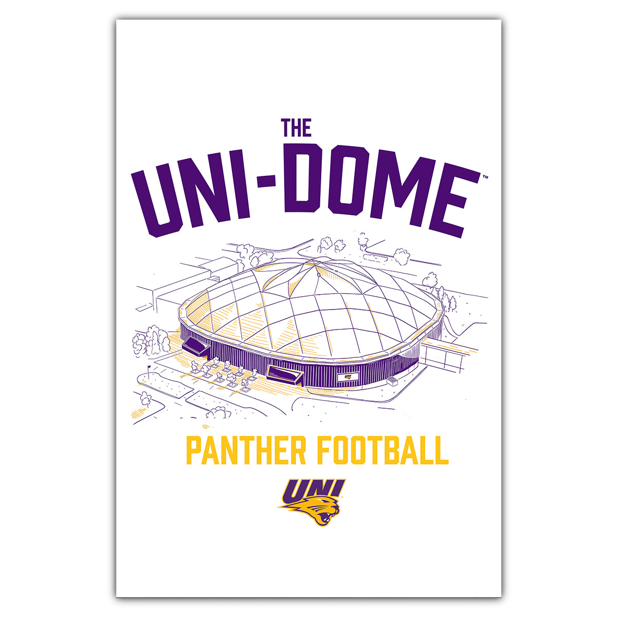 University of Northern Iowa UNI-Dome Postcard