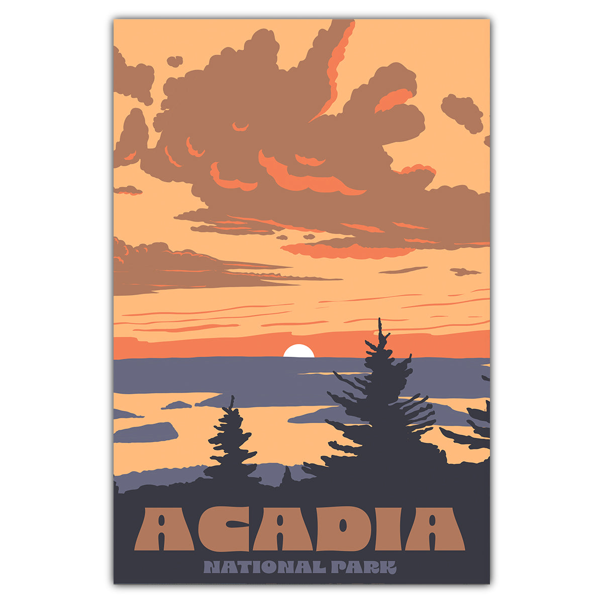 Acadia National Park Cadillac Mountain Sunrise Postcard