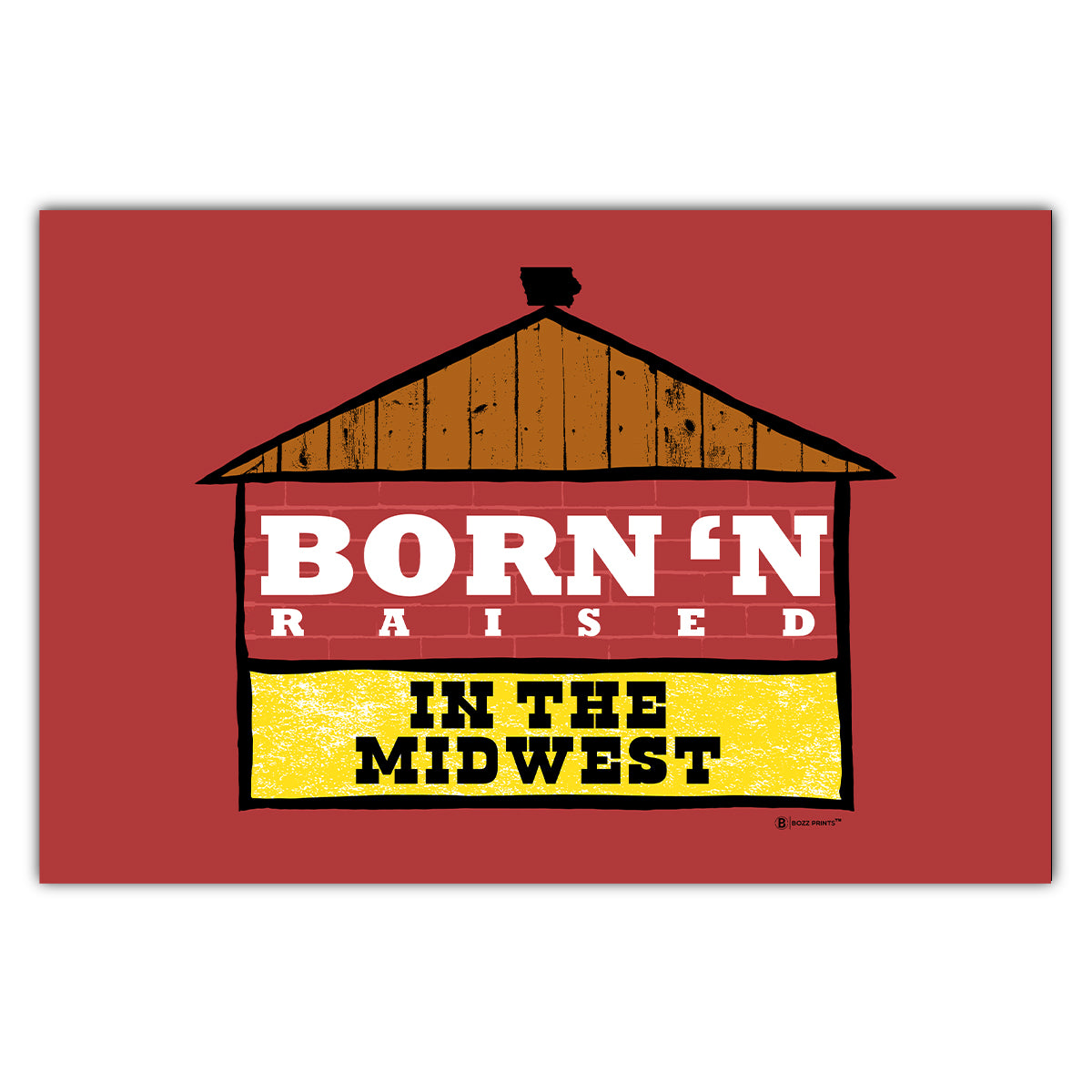 Born'n Raised Midwest Postcard