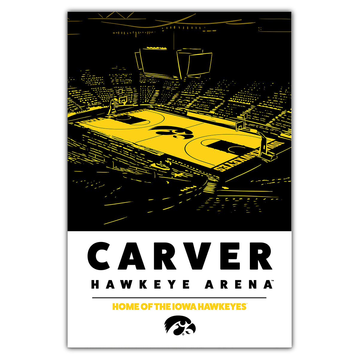 University of Iowa Carver-Hawkeye Arena Postcard