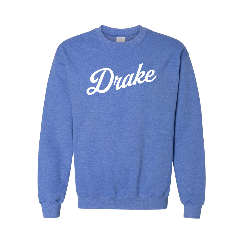 Bozz Prints Drake University Script Crewneck Sweatshirt