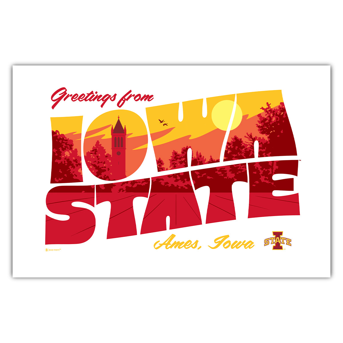 Greetings From Iowa State University Postcard