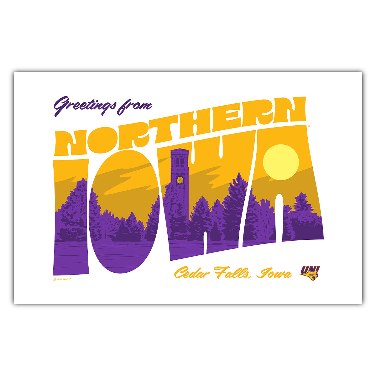 Greetings From The University of Northern Iowa Postcard