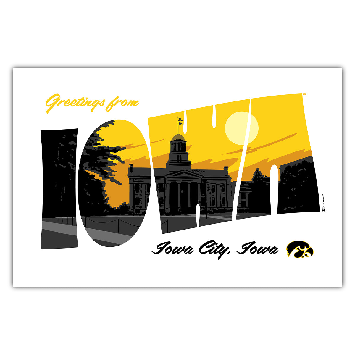 Greetings From The University of Iowa Postcard