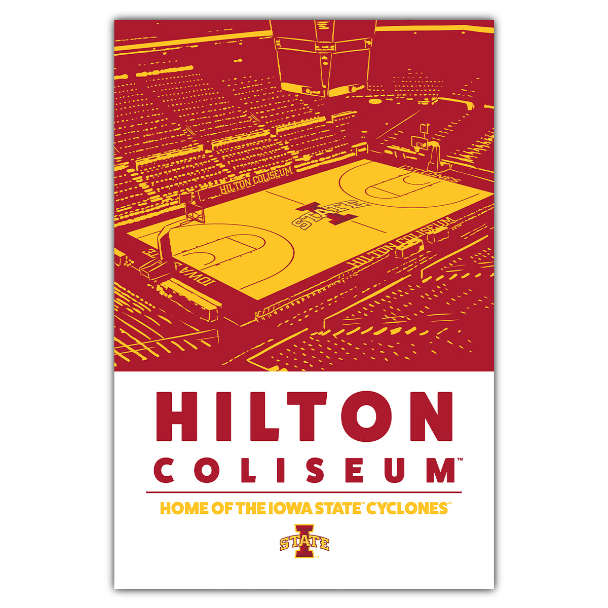 Hilton Coliseum Home of the Iowa State Cyclones Postcard