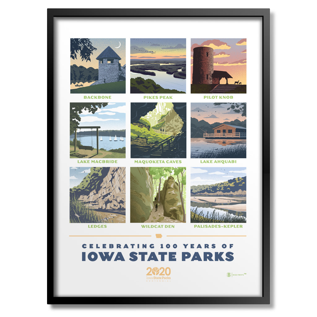 Iowa State Parks Centennial Print