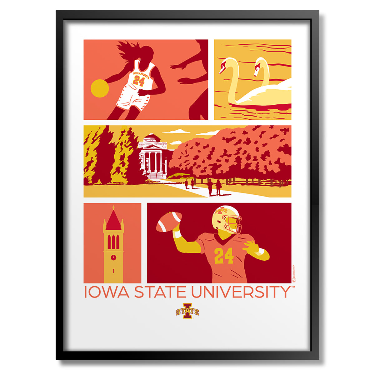 Iowa State University Icons Print