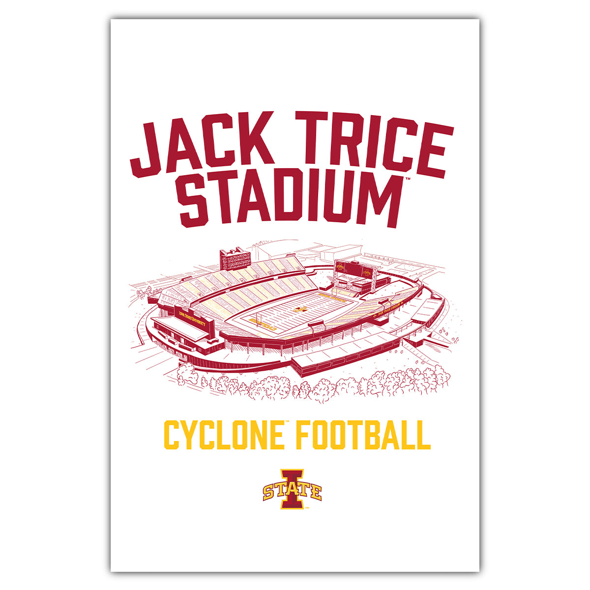 Jack Trice Stadium - Cyclone Football Postcard