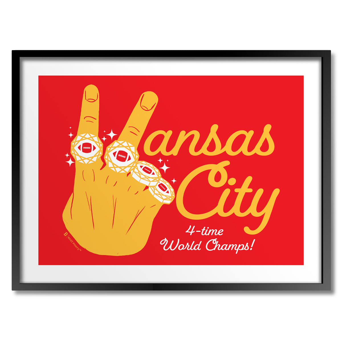 Kansas City 4-Time World Champions Print