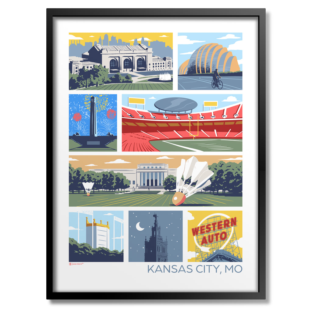 Landmarks of Kansas City Print