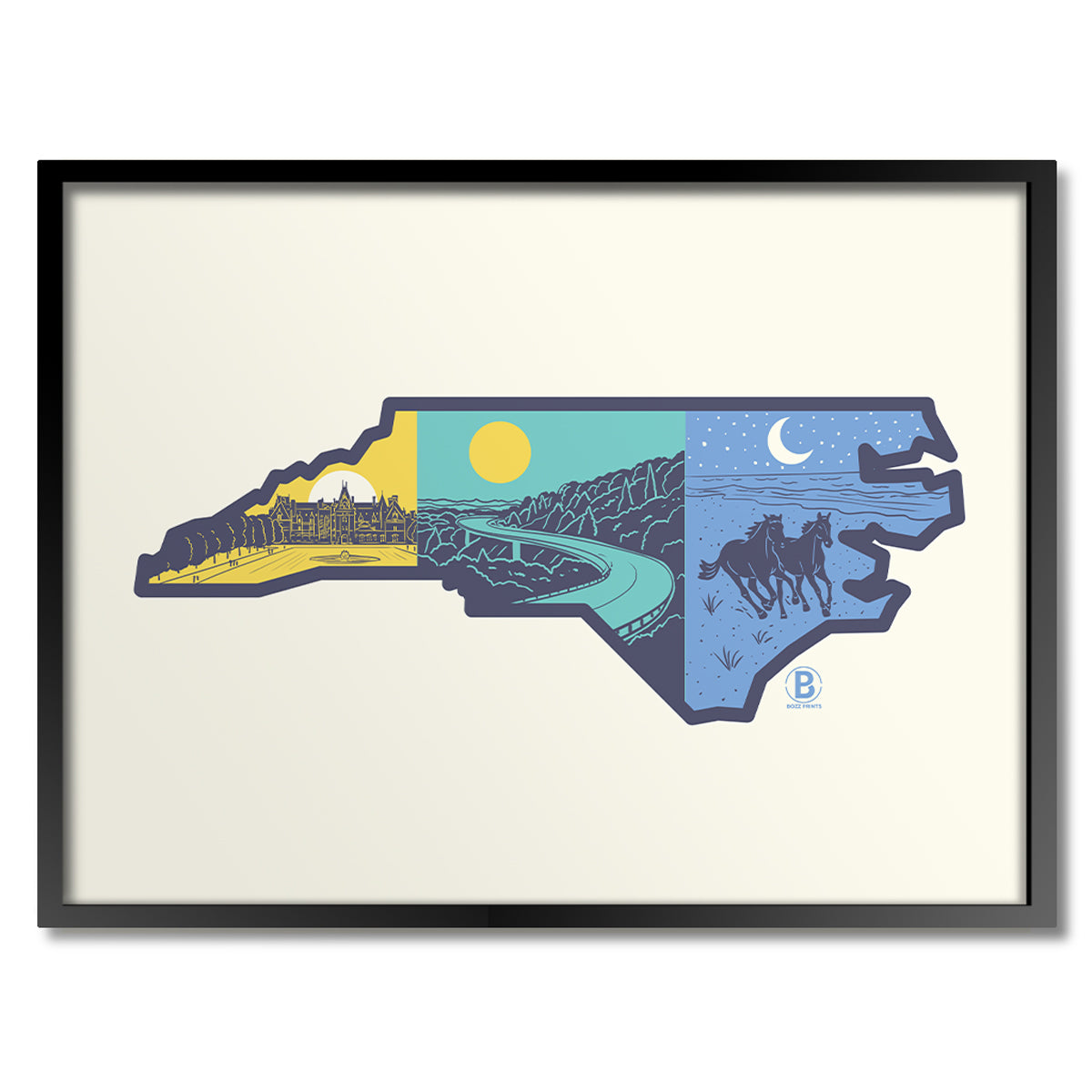 Layers of North Carolina Print