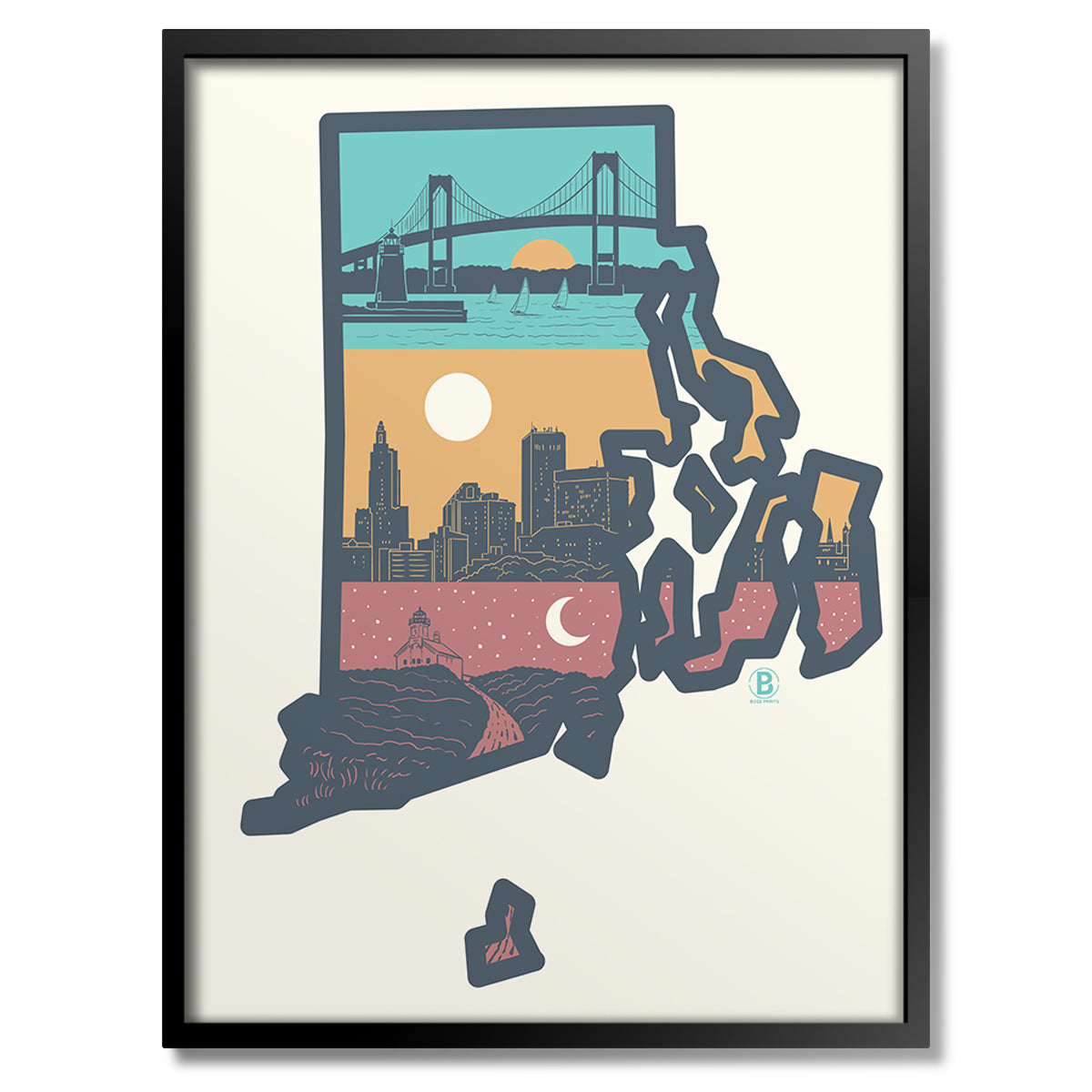 Layers of Rhode Island Print