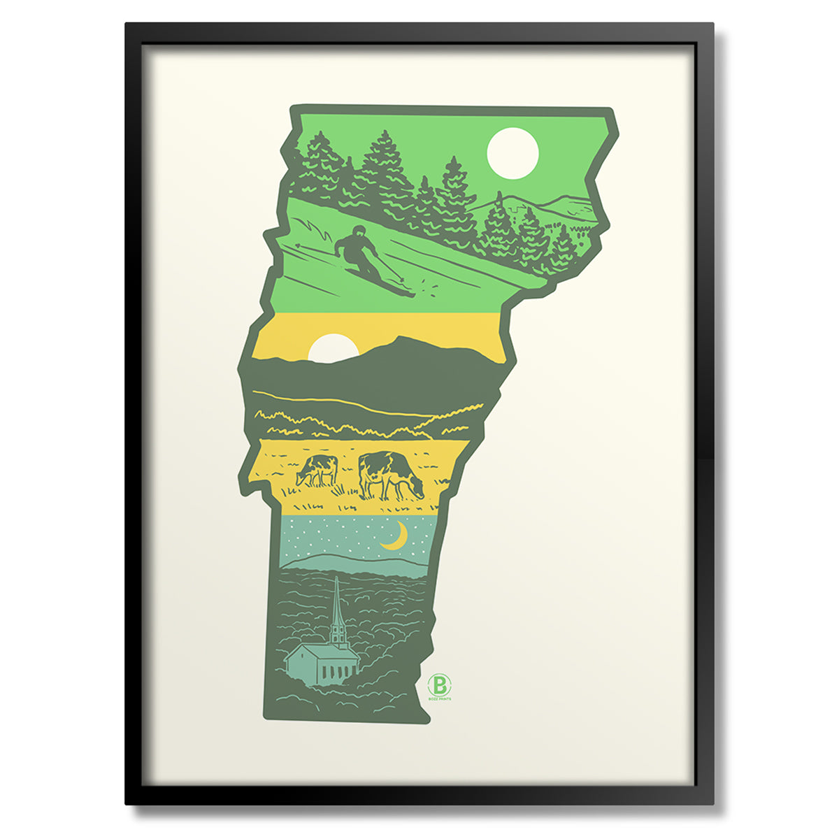 Layers of Vermont Print