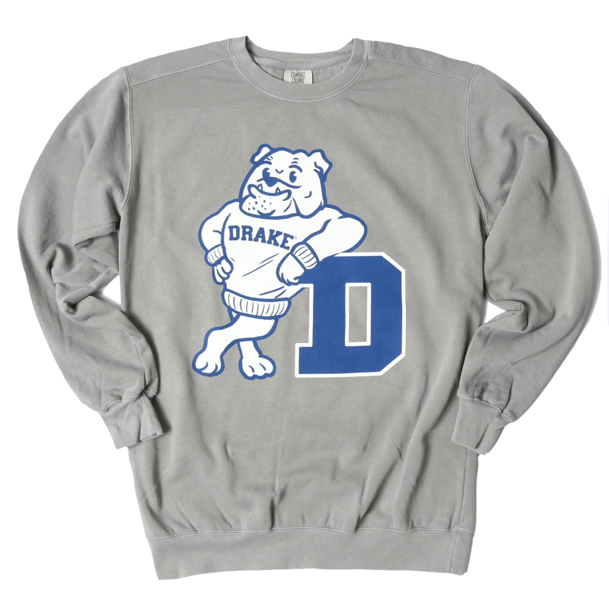 Drake Bulldogs Leaning Spike Crewneck Sweatshirt