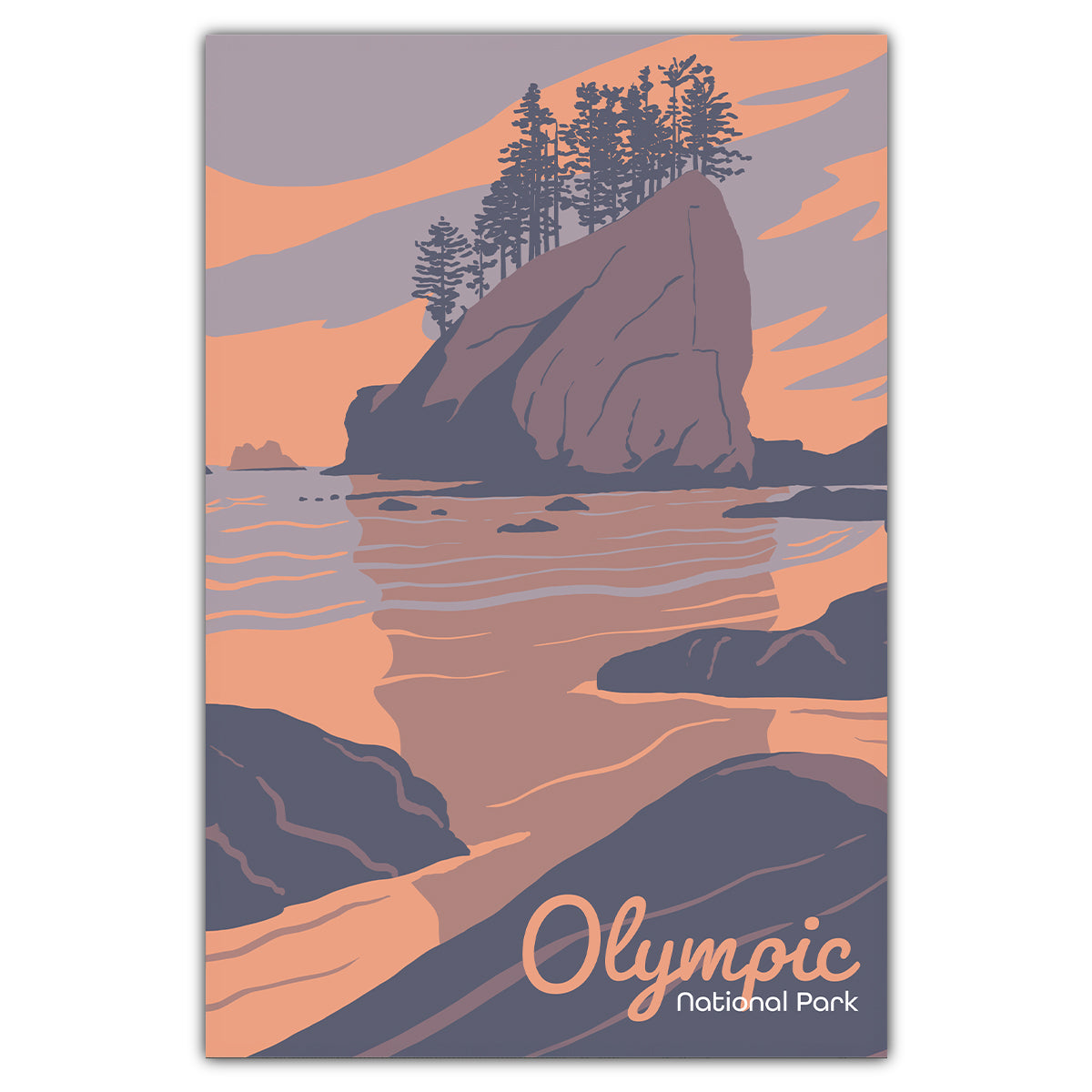 Olympic National Park Little James Island Postcard