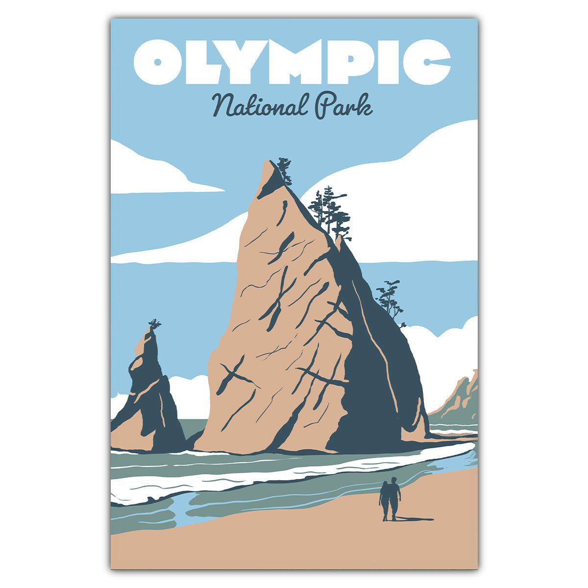 Olympic National Park Rialto Beach Stacks Postcard