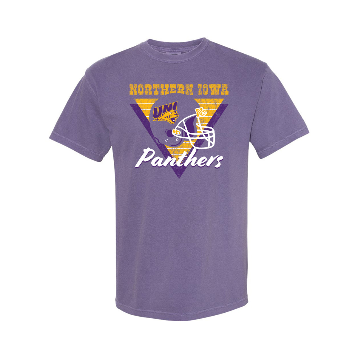 University of Northern Iowa Retro Helment T-Shirt