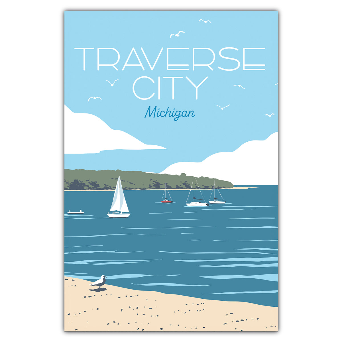 Traverse City Bay Postcard