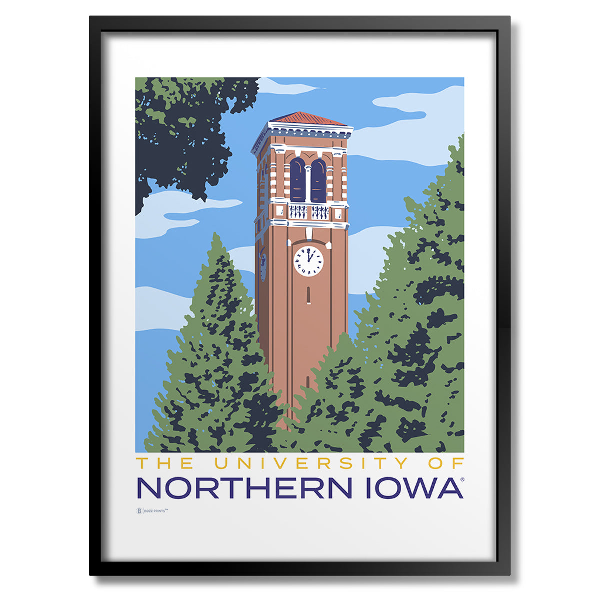 University of Northern Iowa Campanile Print