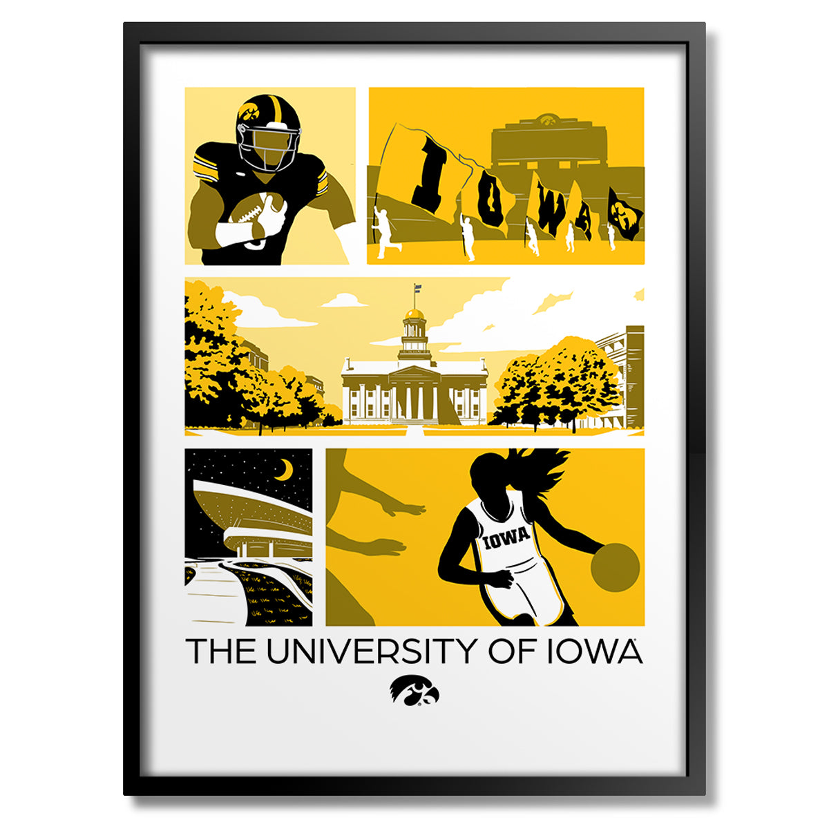 University of Iowa Icons Print