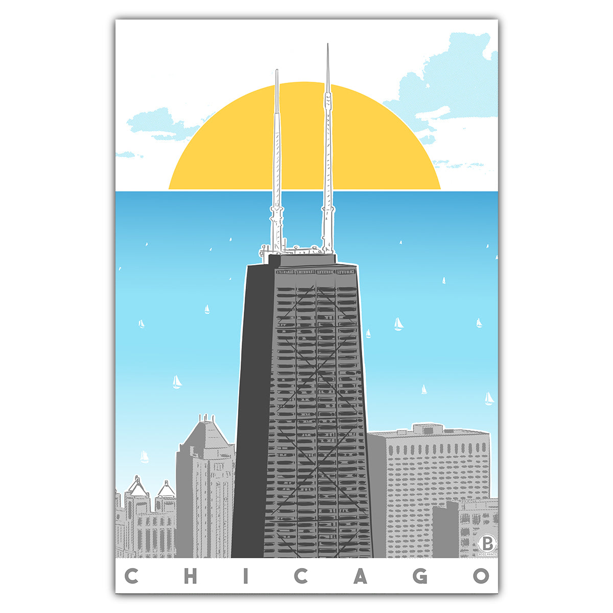 Chicago Lakeview Postcard - Bozz Prints