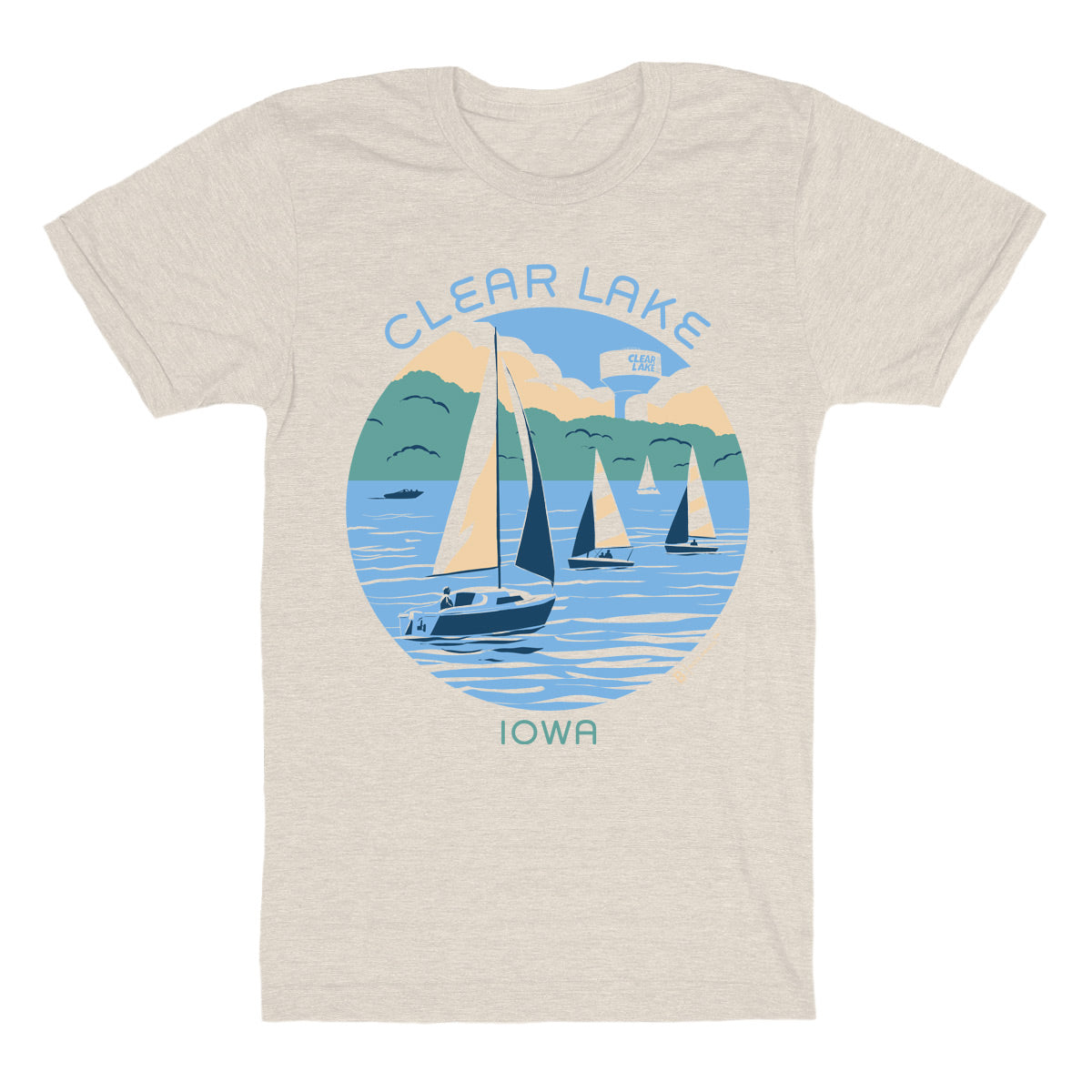 Clear Lake Sailing T-Shirt - Bozz Prints