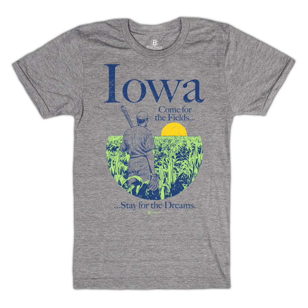 Iowa Come for the Fields T-Shirt - Bozz Prints