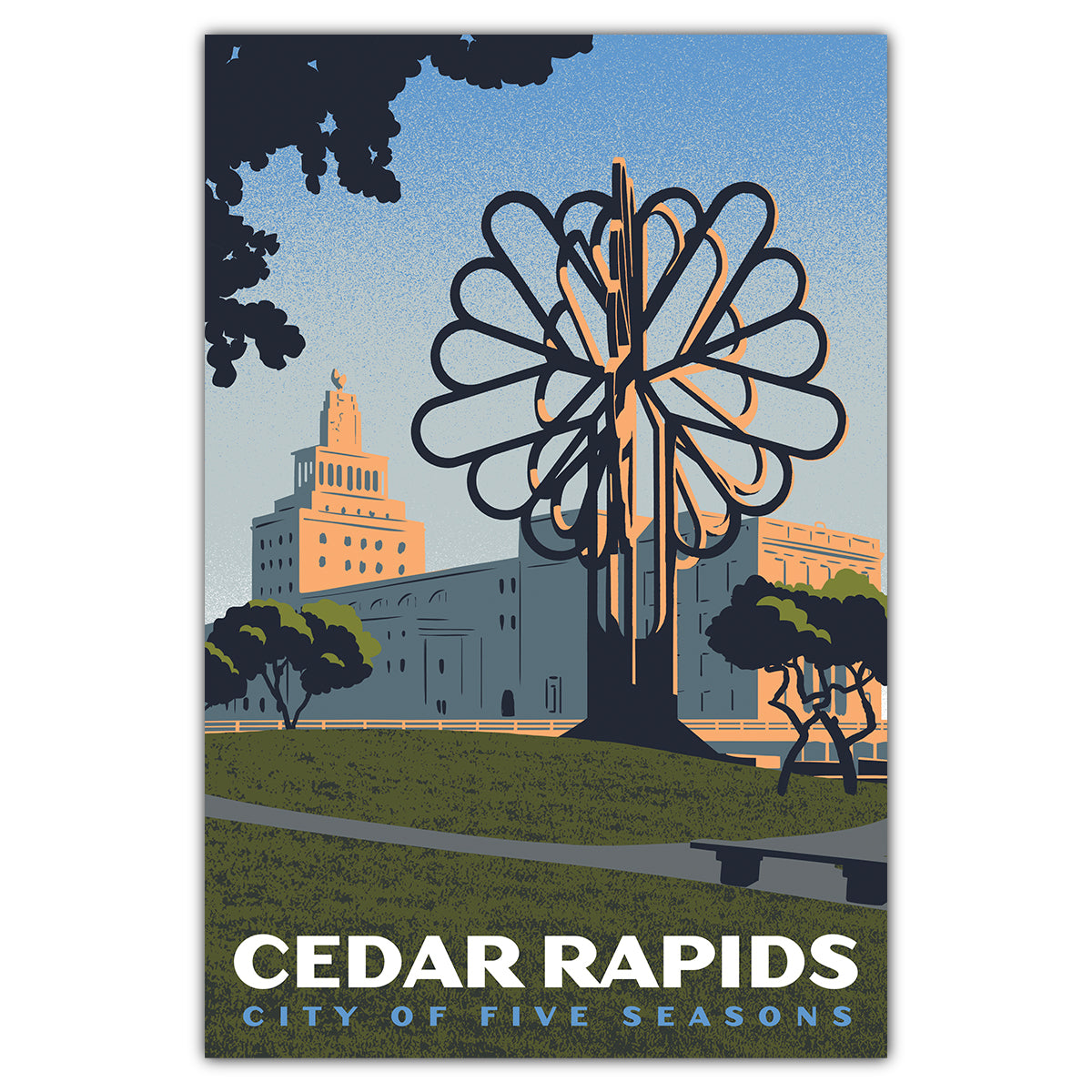 Downtown Cedar Rapids Postcard - Bozz Prints