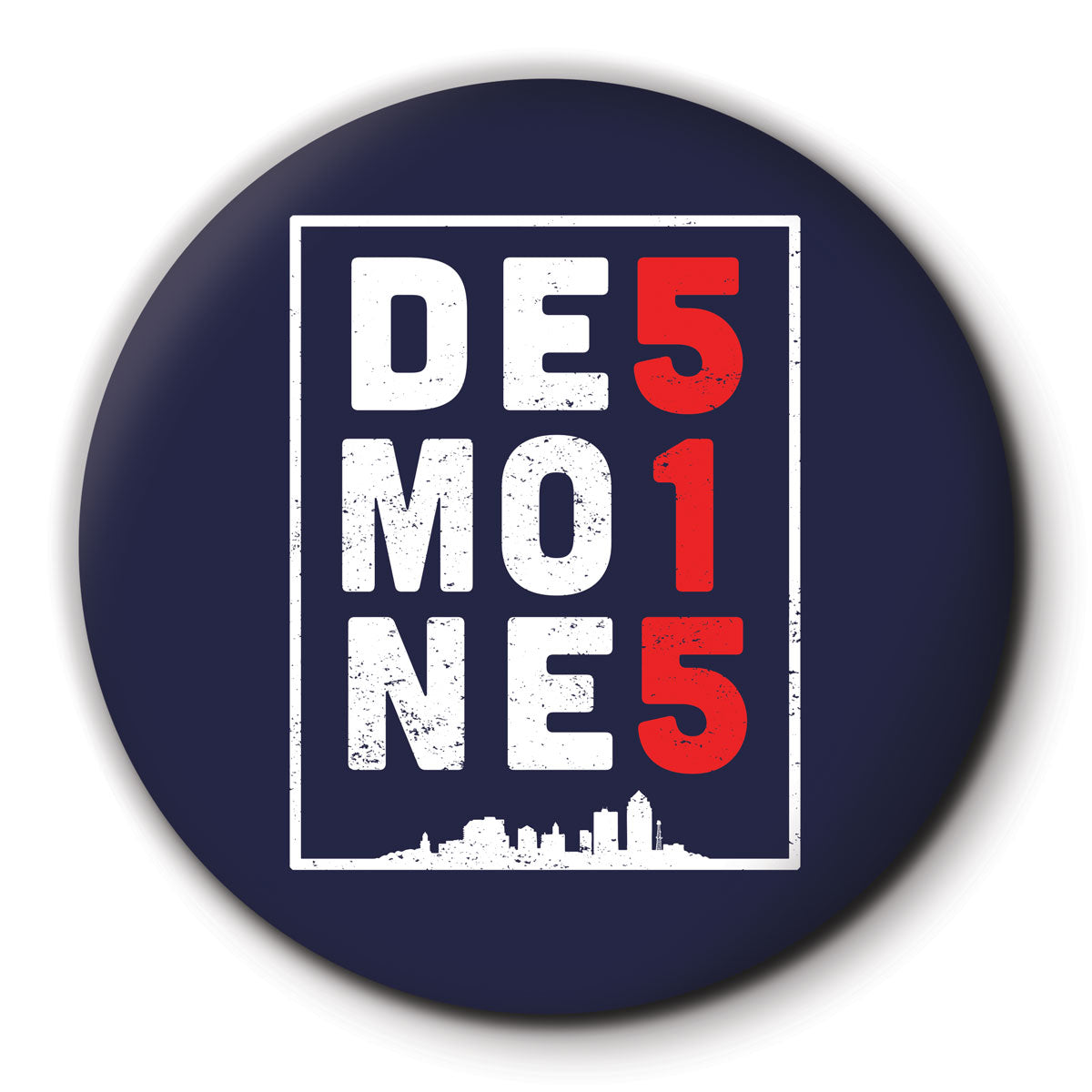 Des Moines 515 Round Coaster - Bozz Prints