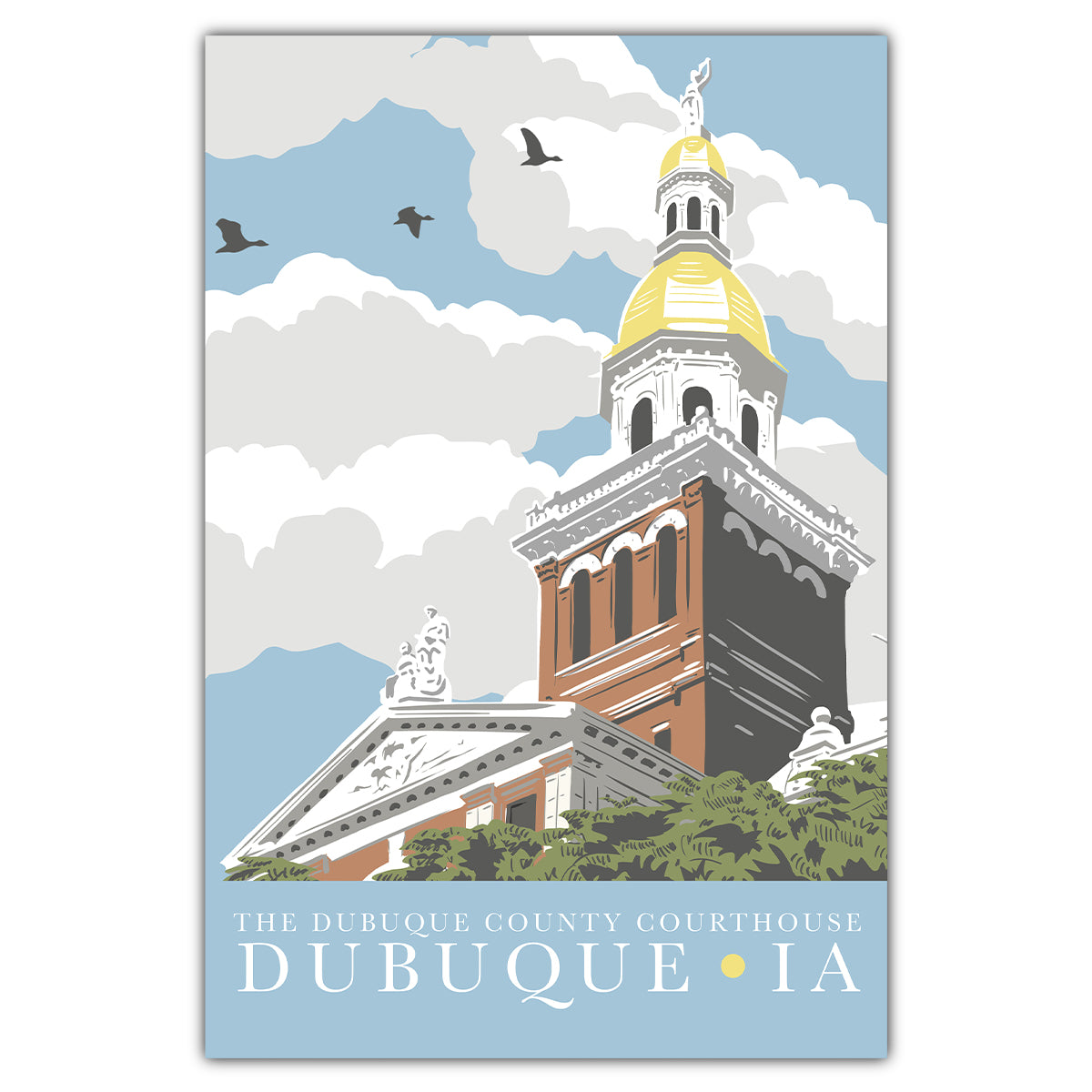 Dubuque Courthouse Postcard - Bozz Prints