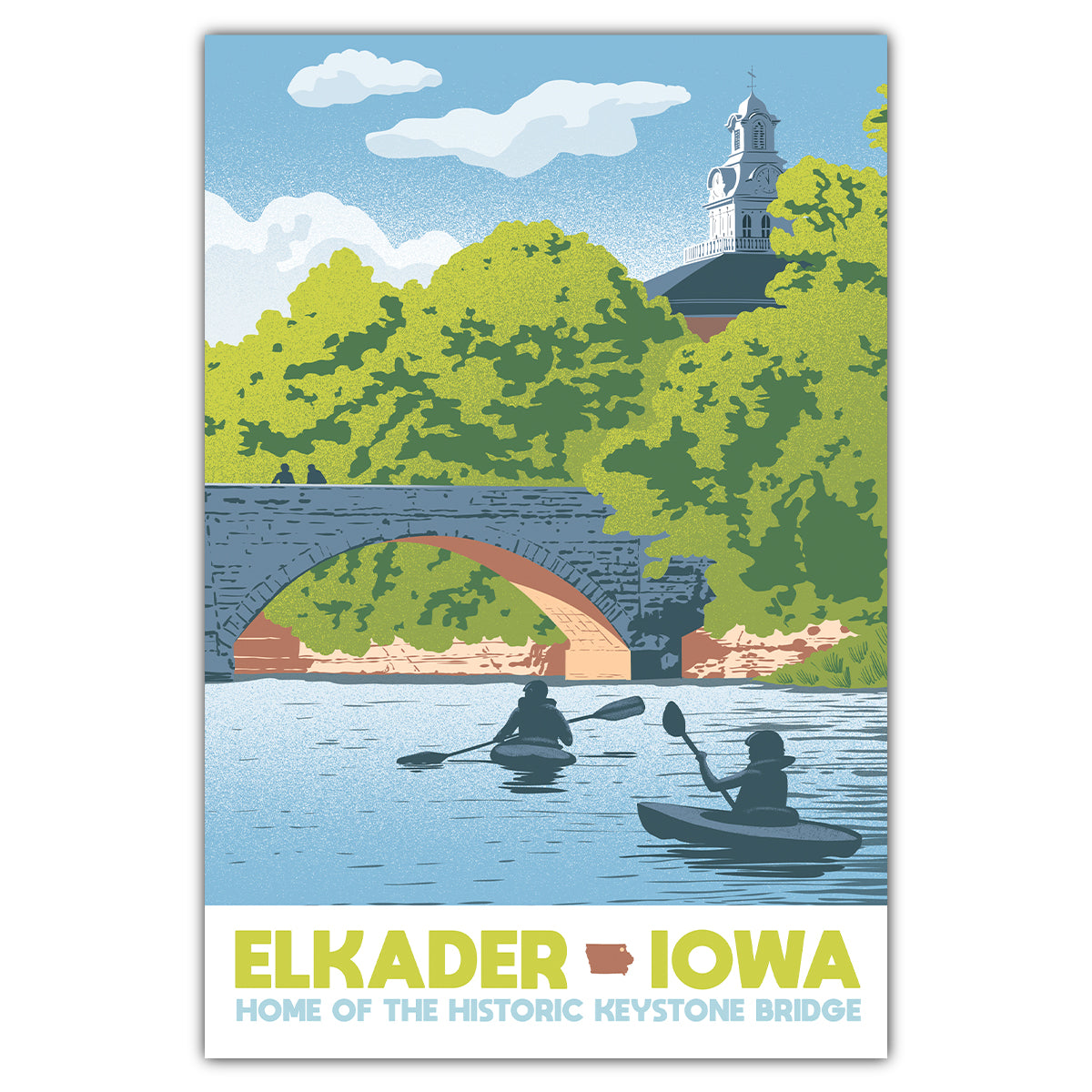 Elkader Keystone Bridge Postcard - Bozz Prints