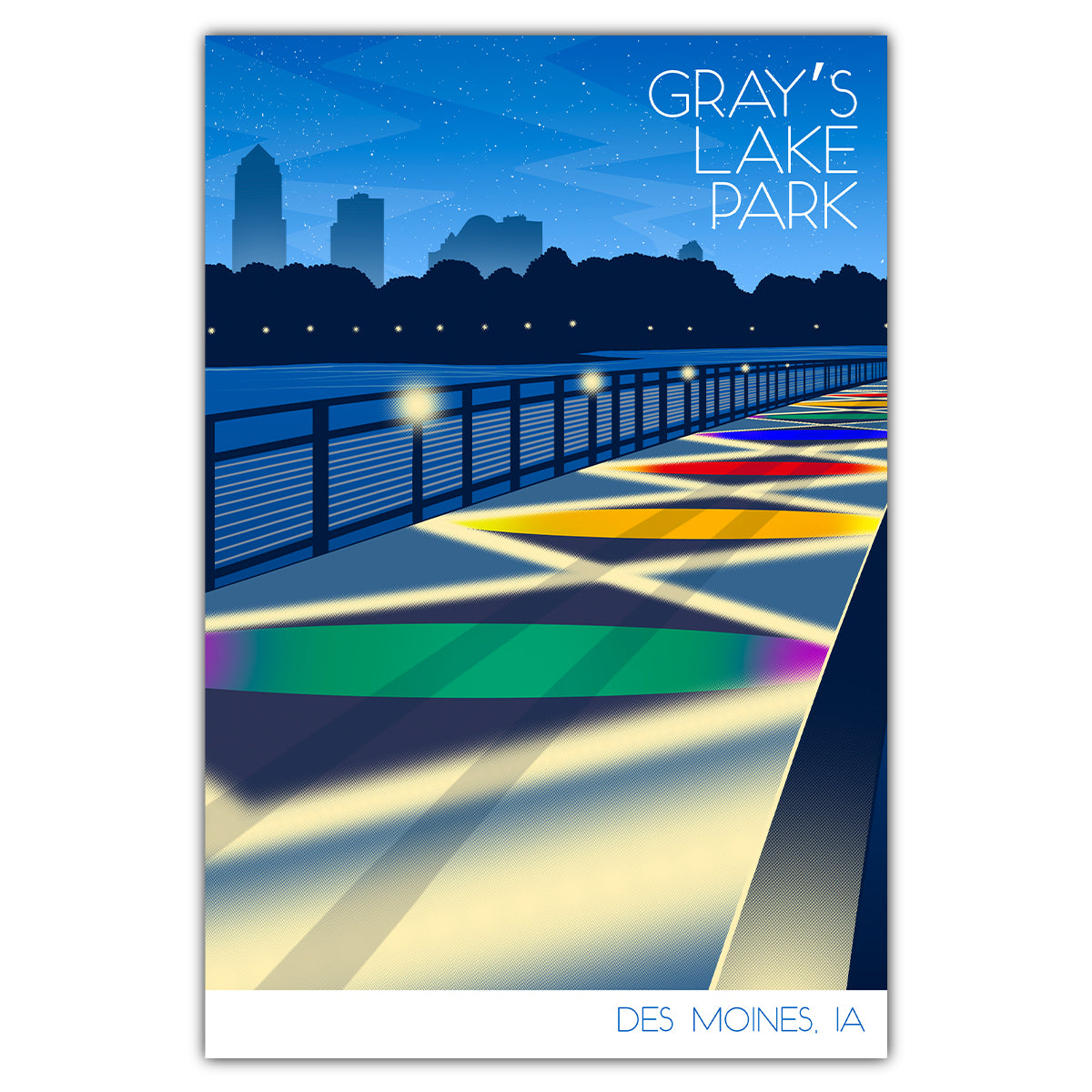 Gray's Lake Park Postcard - Bozz Prints