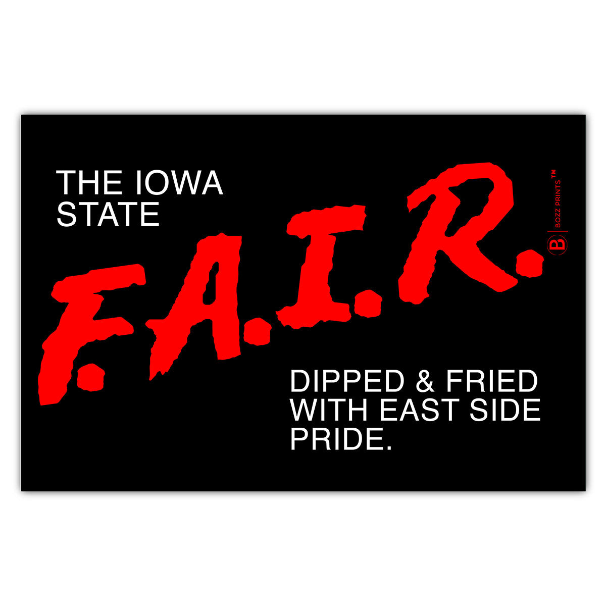 Iowa State Fair Dipped and Fried Postcard - Bozz Prints