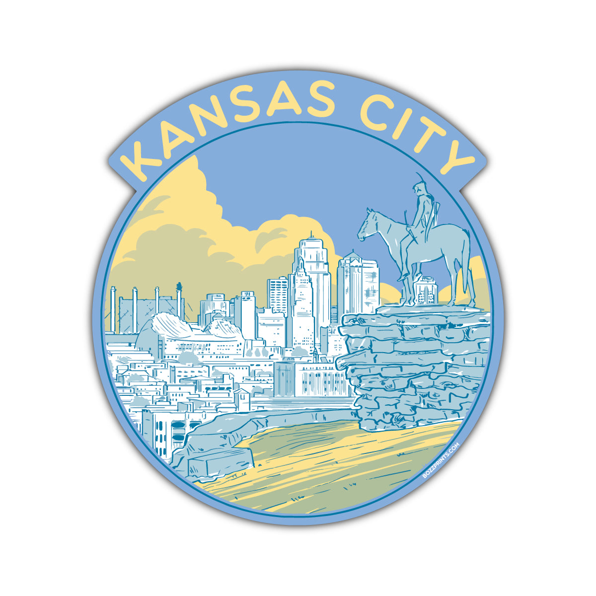  Kansas city Vintage Kc Blue & Yellow Cool Kansas City