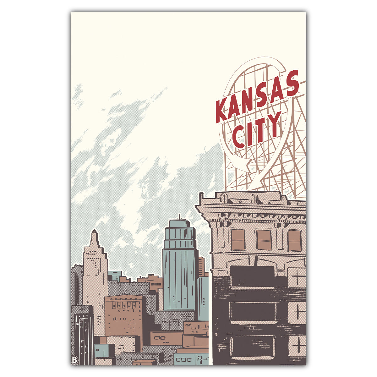 Kansas City Crossroads Postcard - Bozz Prints