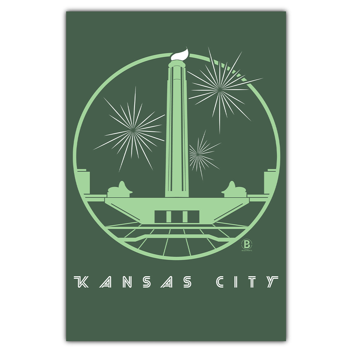 Kanas City Liberty Icon Postcard - Bozz Prints