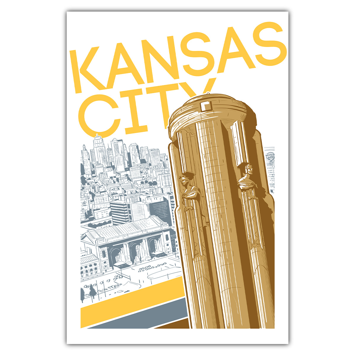 Kansas City Liberty Postcard - Bozz Prints