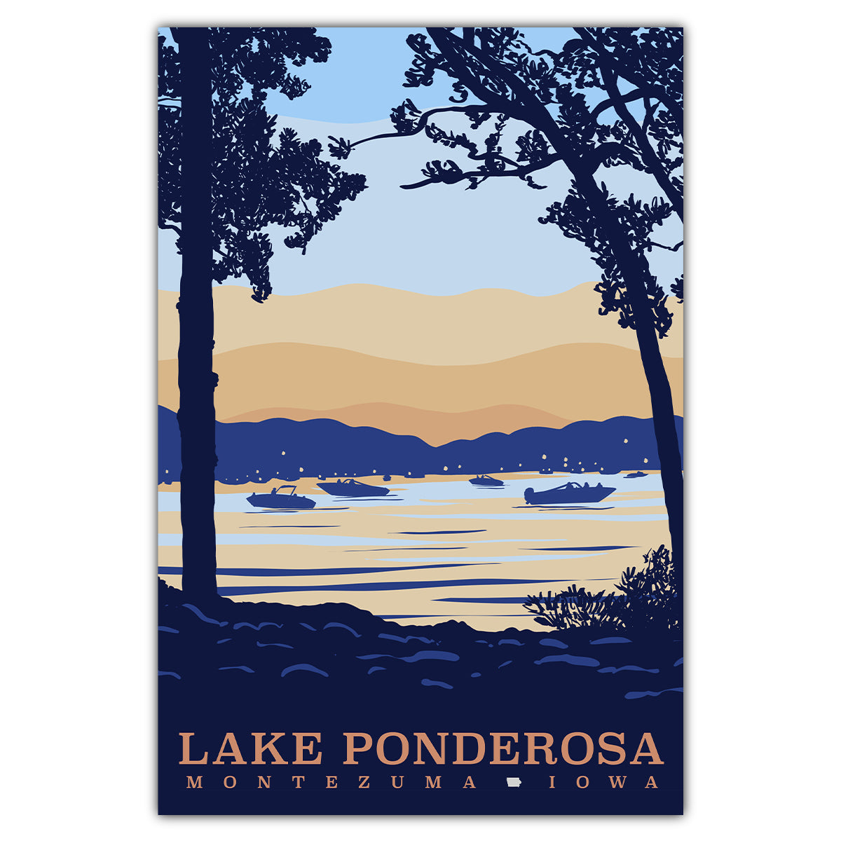 Lake Ponderosa Postcard - Bozz Prints