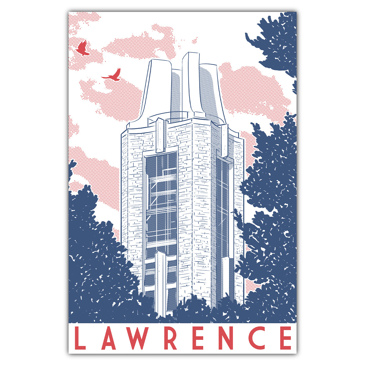 Lawrence Campanile Postcard - Bozz Prints