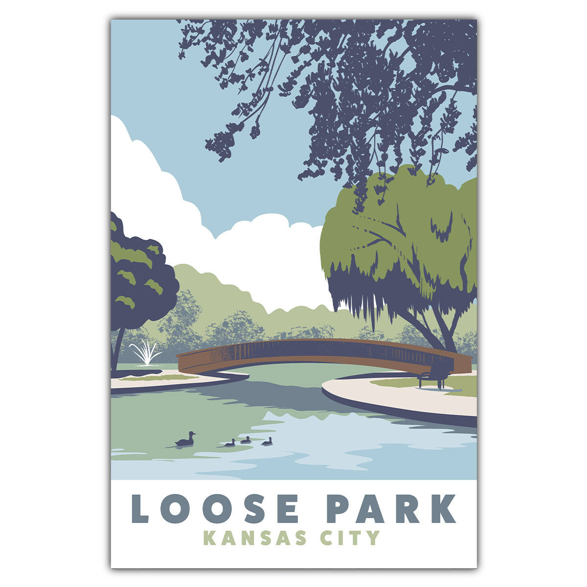 Loose Park Postcard - Bozz Prints