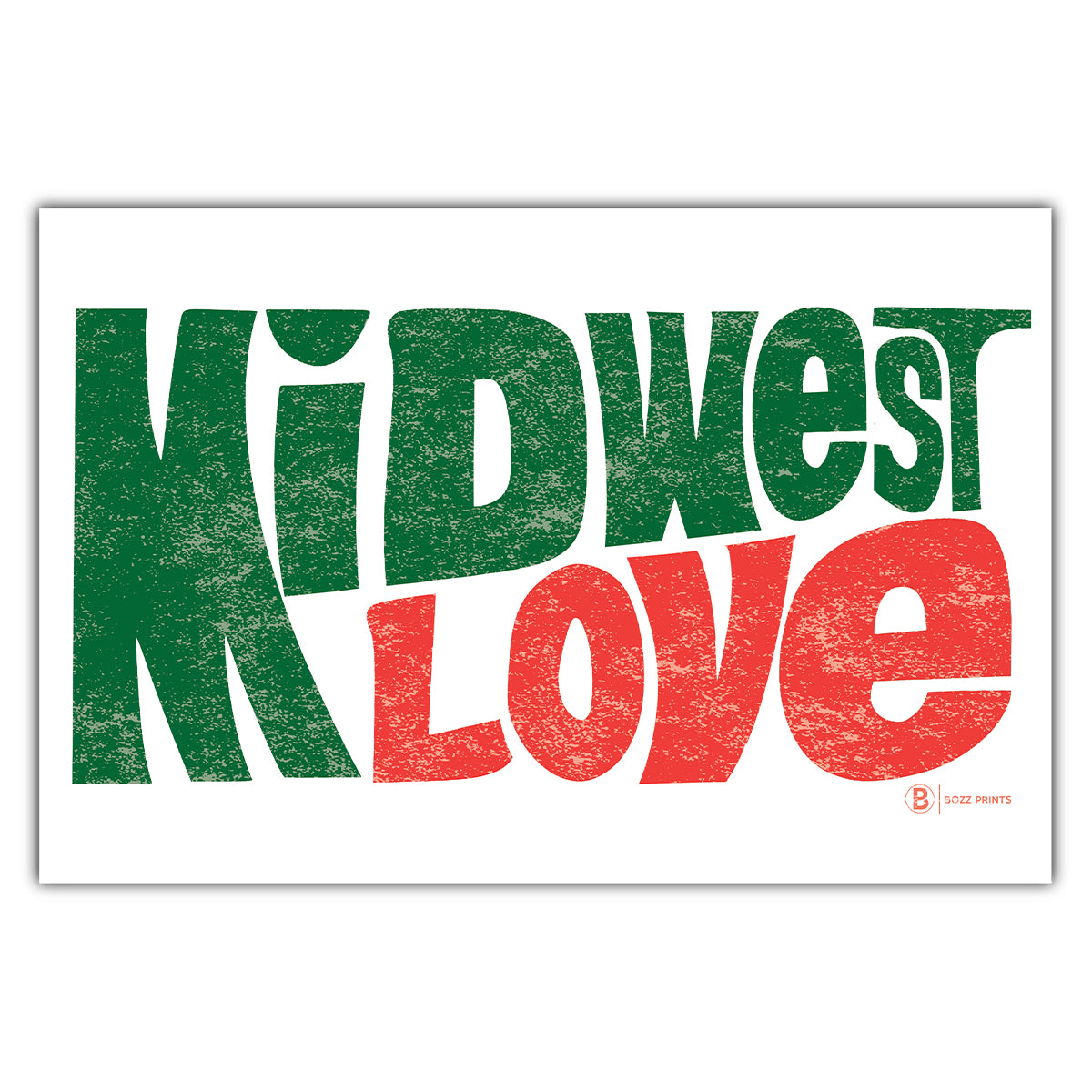 Midwest Love Postcard - Bozz Prints