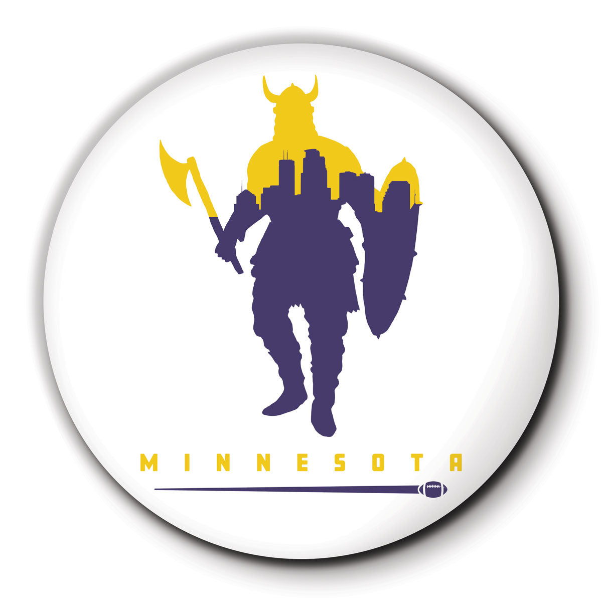 Minnesota Football Round Coaster - Bozz Prints