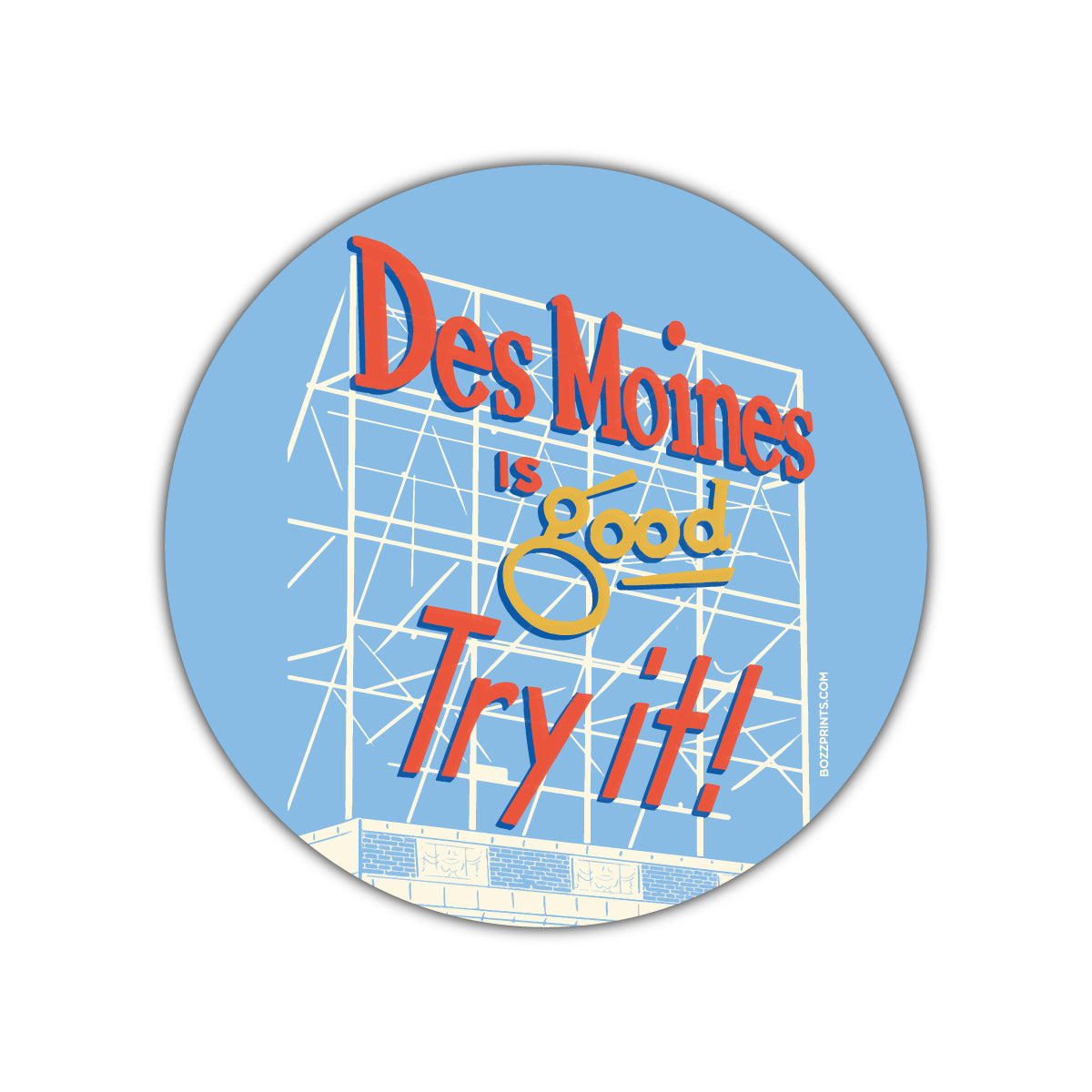 Des Moines Colonial Sign - Bozz Prints