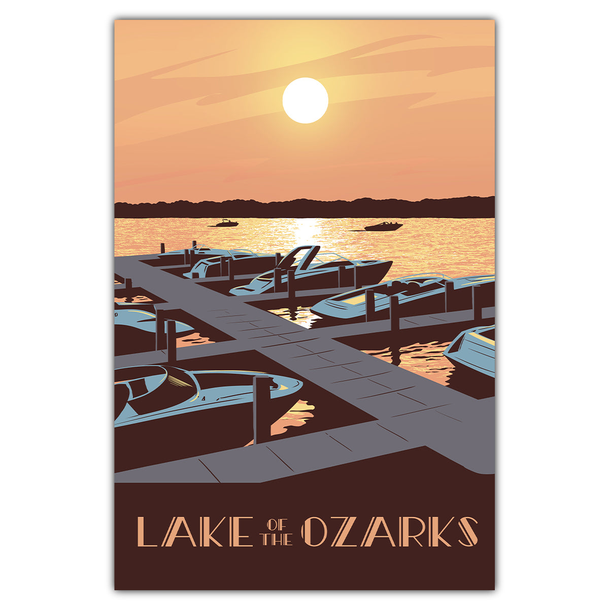Lake of the Ozarks Sunset Postcard - Bozz Prints