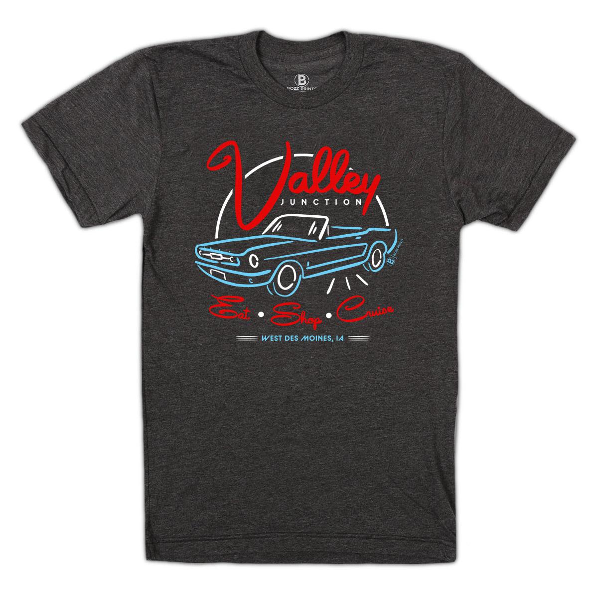 Valley Junction Eat, Cruise, Shop T-Shirt - Bozz Prints